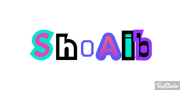 Shoaib Efecto de texto