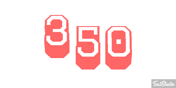 350 Efecto de texto