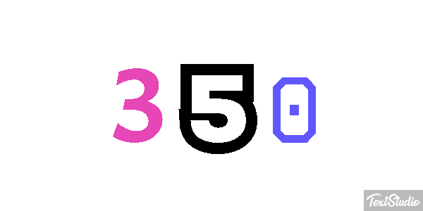 350 Efecto de texto