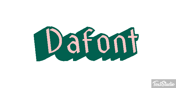 Dafont Text effect
