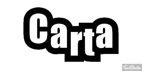 Carta Efeito do texto