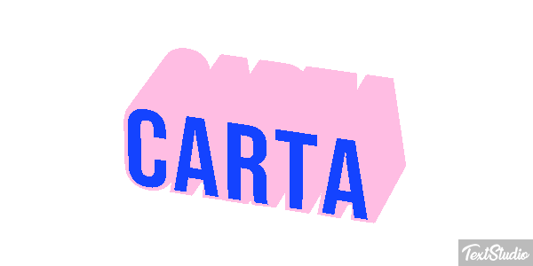Carta Efeito do texto