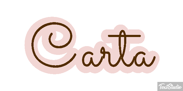 Carta Efeito do texto