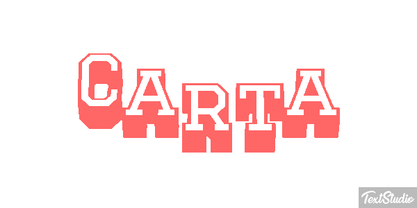 Carta Efeito do texto