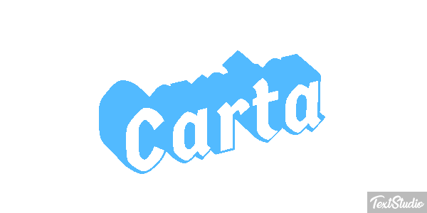 Carta Efeito do texto