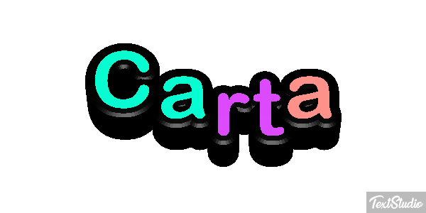 Carta Efeito do texto