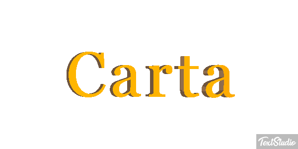 Carta Efeito do texto