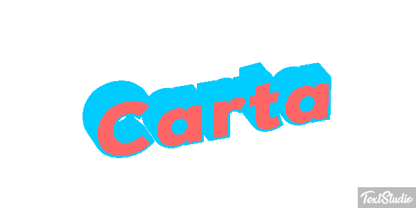 Carta Efeito do texto