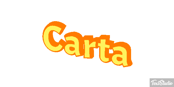 Carta Efeito do texto