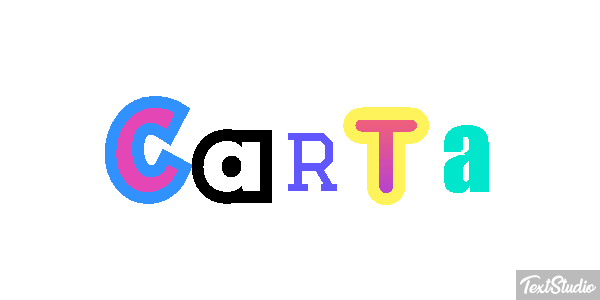 Carta Efeito do texto