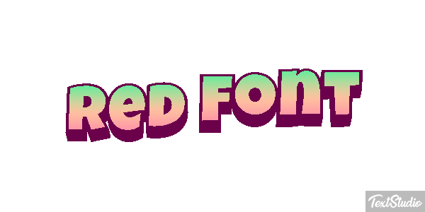 Red Font Текстовый эффект