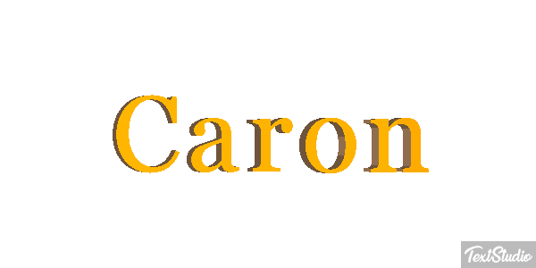 Caron Text effect