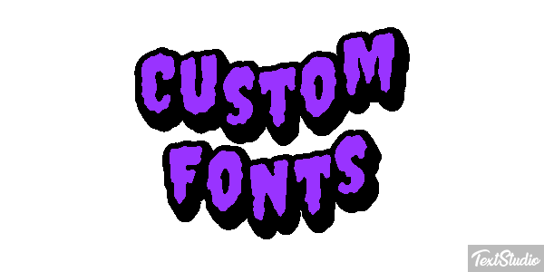 Custom Fonts Efeito do texto