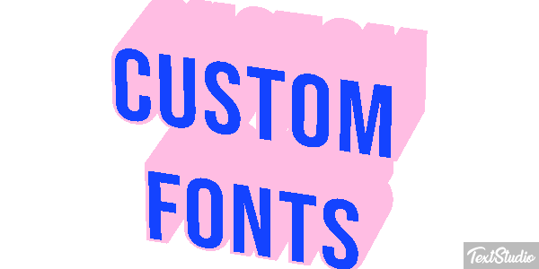 Custom Fonts Efeito do texto