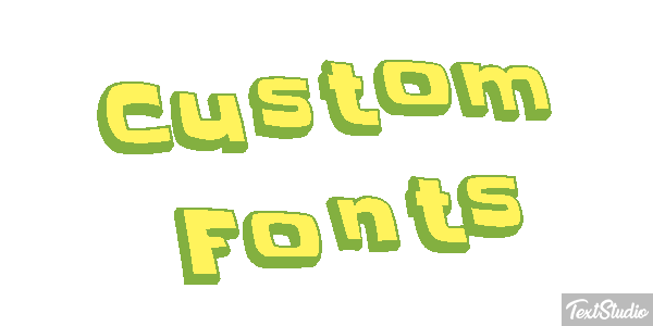 Custom Fonts Efeito do texto