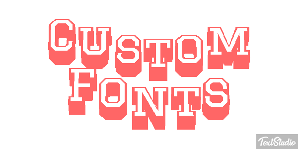 Custom Fonts Efeito do texto