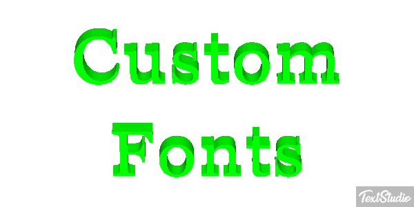 Custom Fonts Efeito do texto