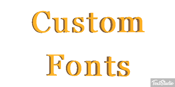 Custom Fonts Efeito do texto