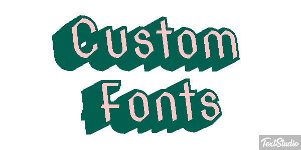 Custom Fonts Efeito do texto