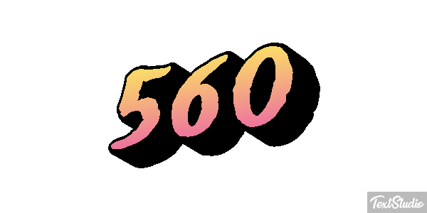 560 Tekst effect