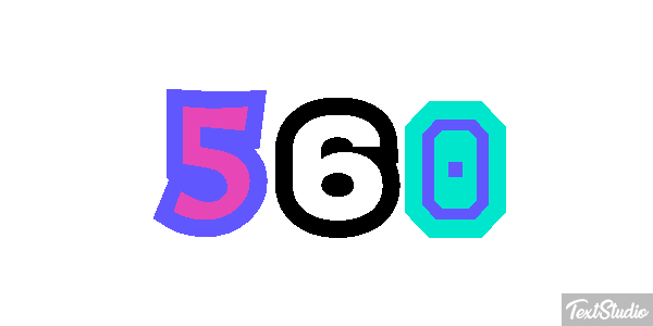 560 Tekst effect