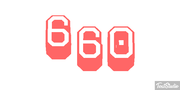 660 Tekst effect