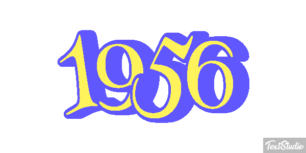 1956 Text effect