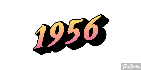 1956 Text effect