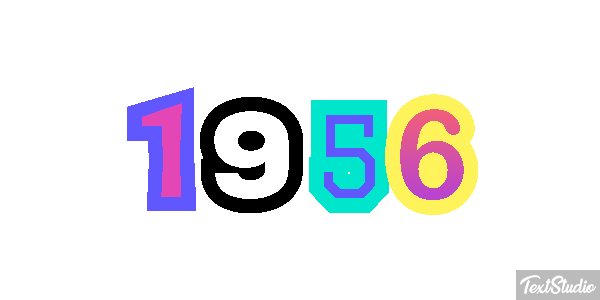 1956 Text effect