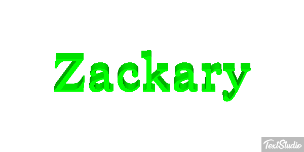 Zackary Tekst effect