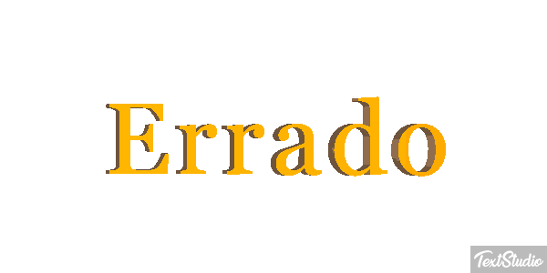 Errado Effetto testo