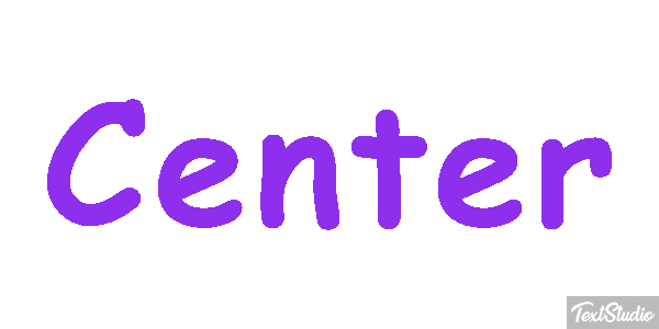 Center Текстовый эффект