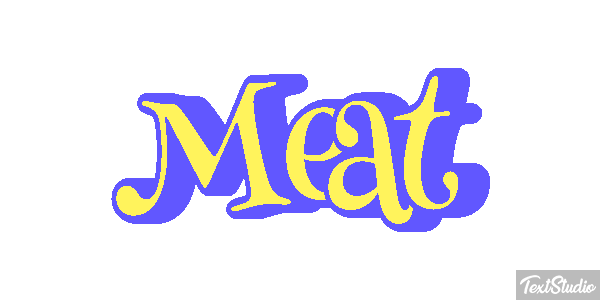 Meat Texteffekt