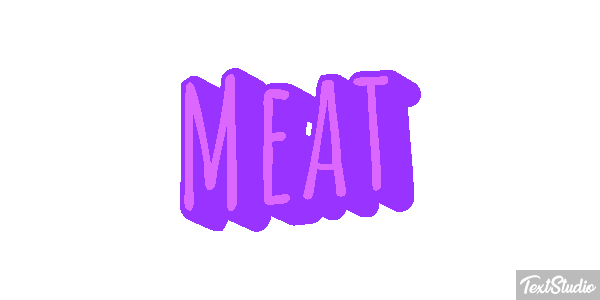 Meat Texteffekt