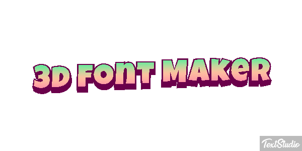 3d Font Maker Tekst effect