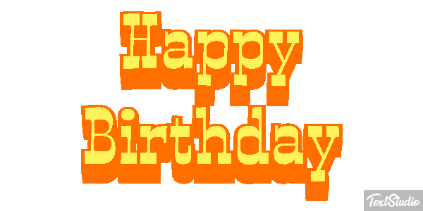 Happy Birthday Efekt tekstowy