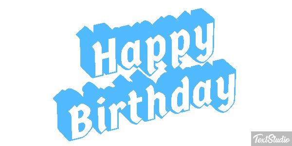 Happy Birthday Efekt tekstowy