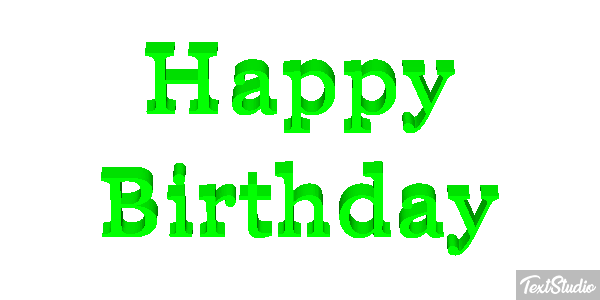 Happy Birthday Efekt tekstowy