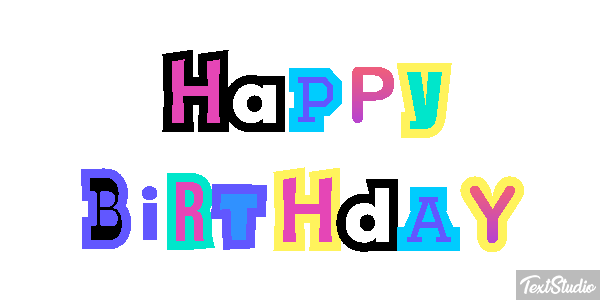 Happy Birthday Efekt tekstowy