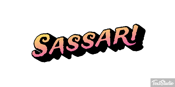 Sassari Efecto de texto