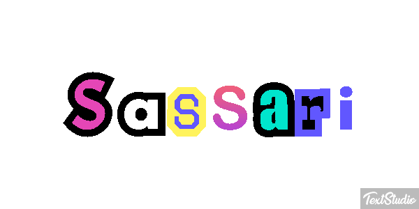 Sassari Efecto de texto