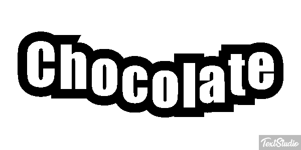 Chocolate Efeito do texto