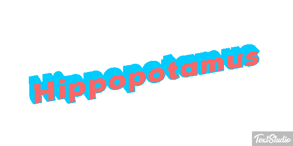 Hippopotamus Text effect