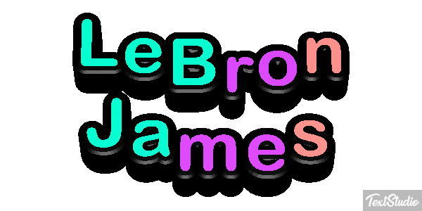 LeBron James Tekst effect