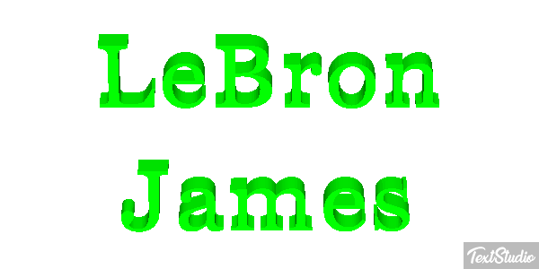 LeBron James Tekst effect