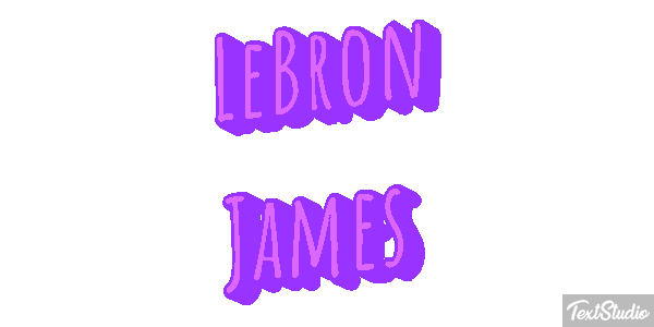 LeBron James Tekst effect