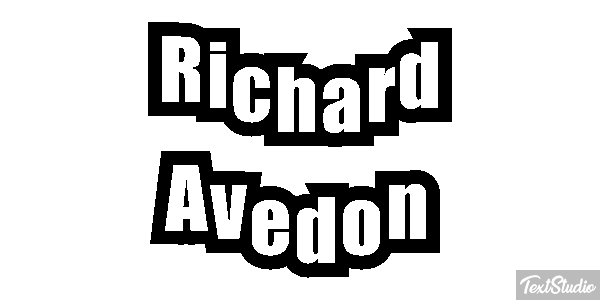 Richard Avedon Text effect