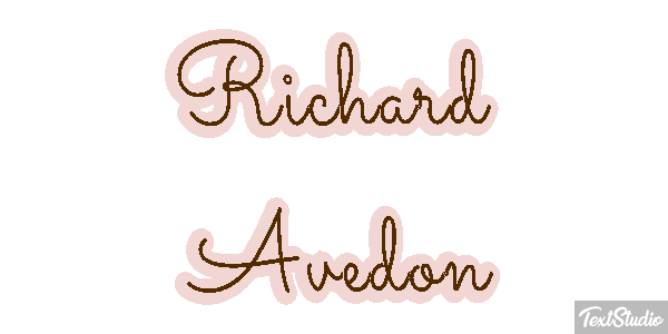 Richard Avedon Text effect