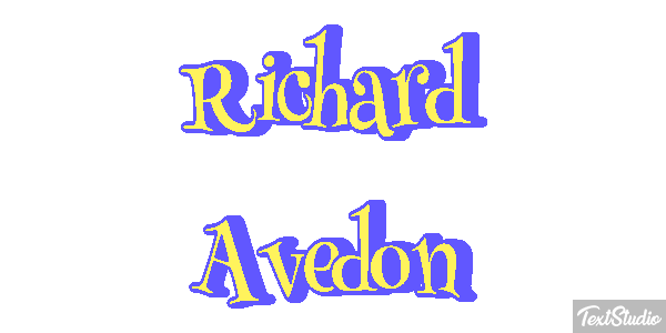 Richard Avedon Text effect