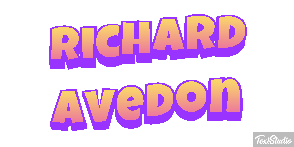 Richard Avedon Text effect